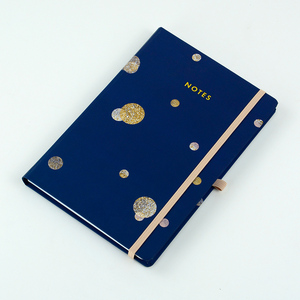 Cuaderno de Cuero PU con Logotipo Estampado, A5, Papel Rayado, Cosido con Hilo, Diario Escolar con Banda Elástica - Product Image 1