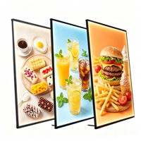 Boîte lumineuse publicitaire murale de qualité professionnelle pour affichage de menus de restauration rapide en drive-thru, signalétique commerciale