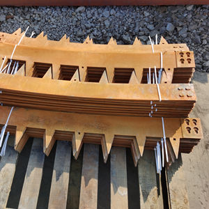 Protector de borde de jardín de acero Corten duradero, paisaje de césped, ribete de hierba, adorno de Metal oxidado negro, Art Deco, resistente a la intemperie - Product Image 1