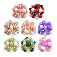 Ensemble de ballons en latex rose doré métallisé, ballons de fête à l'hélium, formes variées pour la décoration d'anniversaire, de mariage, de la Saint-Valentin