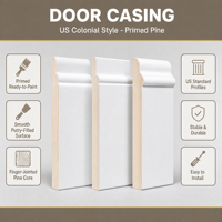 Moulure de cadre de porte en MDF pré-primée pour décoration intérieure – Vente en gros