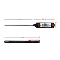 Termometer Dapur Digital Portabel WT-1, Termometer Elektronik untuk BBQ, Daging, Air, Minyak, Susu, Memasak, Probe Elektronik untuk Makanan, Termometer Oven dengan Tabung