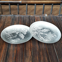 Sous-verre en métal motif cerf en pin circulaire, résistant à la chaleur, pour tasses, gobelets, collations et bonbons, accessoire pour boissons