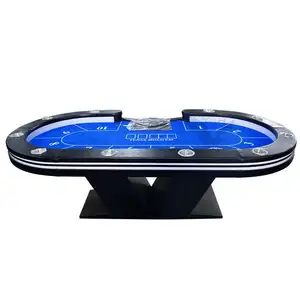 Yh tabela de poker profissional, 102 polegadas, mesa luxuosa do casinho no atacado, tabelas de jogo baratas com iluminação led para venda