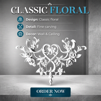 Décoration de plafond moderne en PU, style tendance, facile à installer, légère, résistante à l'humidité, pour villa et maison intérieures