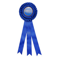 OKAY Trophée à la mode à 2 niveaux Rosettes faites à la main avec décoration en dentelle Rosettes en tissu personnalisées avec épingle de sûreté en gros