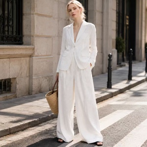 Completo Formale da Ufficio Personalizzato <span class=keywords><strong>in</strong></span> <span class=keywords><strong>Lino</strong></span> 100%, Set Due Pezzi, <span class=keywords><strong>Abbigliamento</strong></span> Femminile <span class=keywords><strong>in</strong></span> <span class=keywords><strong>Lino</strong></span>, Completo <span class=keywords><strong>in</strong></span> <span class=keywords><strong>Lino</strong></span> - Product Image 4