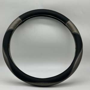 Housse de volant de voiture universelle, respirante, antidérapante, en fibre de carbone, protection de volant pour la plupart des véhicules - Product Image 4