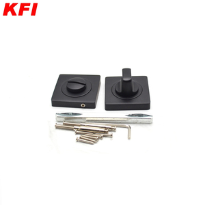 Accessori per <span class=keywords><strong>porte</strong></span> moderne quadrate in lega di zinco maniglia per porta di sicurezza copertura porta chiave sturco interno piastra per bagno e Villa - Product Image 5