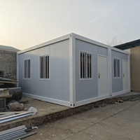 Casa Contenedor Plegable al Mejor Precio, Casa Prefabricada Portátil de 20 pies, Diseño de Paquete Plano, Montaje Rápido, Estructura de Acero, Casa Modular Económica