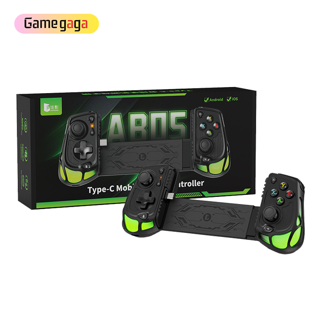 AB05 Stretching Games Controller Type-C Interface Gaming Controller for Android IOS Hall Effect Joystick Phone Controller