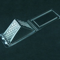 Boîte à sandwichs en forme de Triangle, plateaux d'emballage transparents en Blister pour gâteaux, à emporter