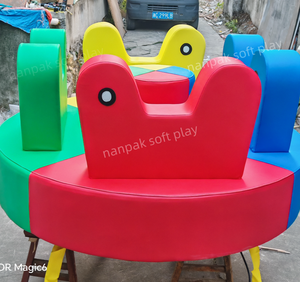 Electronic Soft Merry Go Round Soft Play Horse Rider Soft Play Equipment Indoor Playground Kids para alquiler - Product Image 6