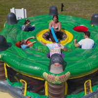 Jeu de Wack-a-Mole gonflable en vinyle Funworld pour enfants et adultes, sport interactif pour fêtes commerciales, capacité de plus de 500 kg, utilisation en intérieur/extérieur