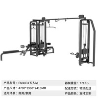 Machine de musculation multifonctionnelle ZY Commercial à 5 stations pour projets de clubs de fitness