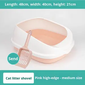 Extra Grote Plastic Kattenbak Semi-Ingesloten Lade Type Geurbestendig Spatwaterbestendig Kattentoilet Benodigdheden Kattenbak - Product Image 2