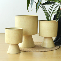 Ensemble de pots de fleurs et jardinières sur pied extra larges de style nordique pour salon et balcon, décoration simple et douce