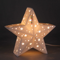 Porzellanfabrik Direktpreise Moderne Sternförmige Porzellan-Kunstlampe Wohndekor Kleine Größe Kaltweiß Steckbar