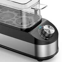 Cuiseur à œufs électrique en plastique, cuiseur à œufs basique pour un usage quotidien, fonctionnement simple à un bouton, petit appareil de cuisine Sunsir
