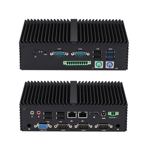 Mini PC industriel sans ventilateur Qotom Q10821X, double LAN, 6xCOM, HD VGA, DDR4, passerelle IoT, ordinateur embarqué - Product Image 1