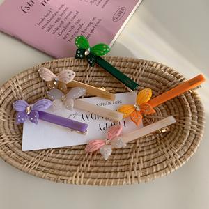 Accessoires pour cheveux en acétate pour femmes, pince à cheveux papillon de 7,5 cm, barrette à cheveux luxueuse avec strass - Product Image 4