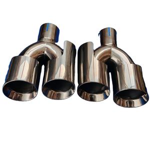 Embout d'échappement en titane noir de 3,5 pouces en forme de Y, poisson <span class=keywords><strong>volant</strong></span> avec design de protection, embout de silencieux double en acier inoxydable - Product Image 6