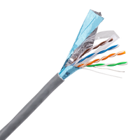 Cable LAN FTP/UTP CMR sin blindaje de 23/24 AWG, rollo de 1000 pies, cable de comunicación de cobre Cat 5 para computadora