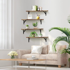 Mộc Mạc Bền Lưu Trữ Tiết Kiệm Không Gian Kệ Sách Phòng Khách Kệ Treo Tường Bộ 4 Góc Kệ Nổi - Product Image 3