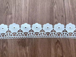 Zeal White Water Soluble Milk Silk Ribbon Hollow Lace Trim Fabric <span class=keywords><strong>para</strong></span> decoración de bordado <span class=keywords><strong>en</strong></span> vestidos de novia prendas de vestir - Product Image 6