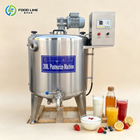 Automatische constante temperatuur melkpasteurisatiemachine, verse fruitmelkpasteuriseur voor melkbar