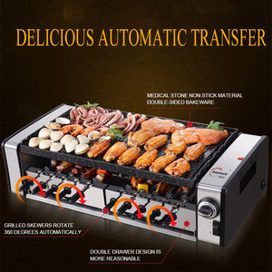 Grill <span class=keywords><strong>à</strong></span> <span class=keywords><strong>raclette</strong></span> électrique sans fumée, double couche, antiadhésif, plaque de cuisson pour barbecue, mini four <span class=keywords><strong>à</strong></span> barbecue, machine <span class=keywords><strong>à</strong></span> rôtir - Product Image 2