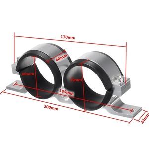 Fuel Pump Mounting <b>Bracket</b> 60mm Aluminum Double Hole For Racing Car Upgrade - Product Image 2