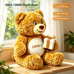 Jouets en peluche personnalisables, peluches d'ours, coussins à câliner, mascottes d'entreprise et cadeaux d'anniversaire pour enfants. - Product Image 1