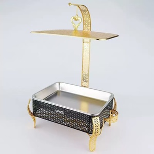 Calentador de Buffet de Lujo con Baño de Oro, Contenedor para Calentar Alimentos, Olla Caliente, Olla para Alcohol, Calentador de Buffet de 5L, Acero Inoxidable, Hierro, 6 - Product Image 5