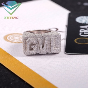 แหวนเงินแท้ S925 ดีไซน์ใหม่สุดหรู ประดับเพชรโมอิสซาไนต์เต็มวง สำหรับผู้ชาย - Product Image 2