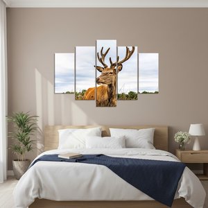 Elegant Deer <b>Canvas</b> <b>Wall</b> Art: Printed Design, Modern Wedding Decor,SET OF 5 MIX <b>CANVAS</b> - Product Image 3