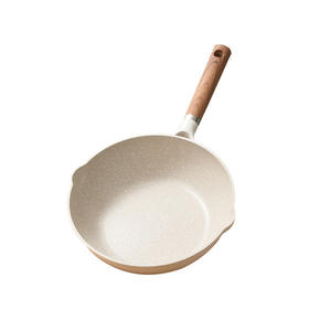 กระทะหินไมแฟนแบบหนาพิเศษ ป้องกันการติดกระทะ ใช้กับเตาแม่เหล็กไฟฟ้าได้ รูปทรงกลม สำหรับทอดไข่ ล้างด้วยมือเท่านั้น - Product Image 1