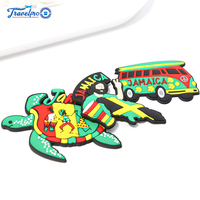 Autocollants souvenirs personnalisés sur mesure, design en relief, aimant de réfrigérateur en caoutchouc de silicone PVC souple