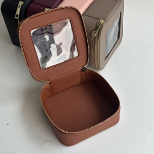 Hot bán New vuông TPU trong suốt rõ ràng mỹ phẩm trường hợp cho du lịch PU Saffiano biểu tượng tùy chỉnh trang điểm vệ sinh cá nhân vẻ đẹp Túi - Product Image 3