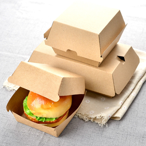 Takeaway Box Custom Printed Biodegradable Takeaway Fast Food Packaging Hamburger Box Cake Pastry Baked Goods Food And Beverage Packaging