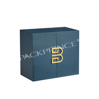 Boîte de montre rigide de luxe bleu marine Offre Spéciale, emballage multicouche personnalisé pour montres et bijoux de qualité supérieure avec logo de la marque