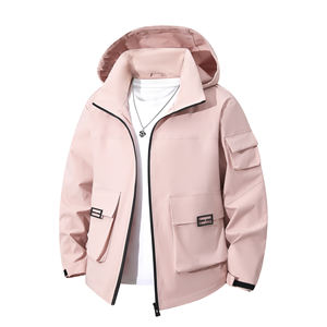 Logo personnalisé 2025 nouveau printemps et automne montagne vent veste couleur unie à capuche sports de plein air et loisirs outillage beau - Product Image 1