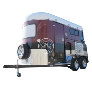 2025 Deluxe Horse Trailer With Front Ramp Door <b>Awning</b> and Barn Doors Premium Trailers - Product Image 3