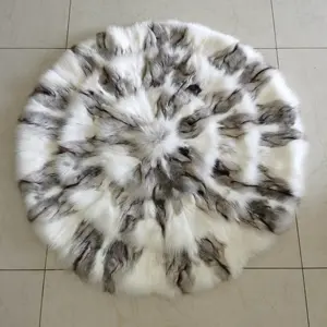 Manta de piel de zorro Real, alfombra peluda de felpa, de piel de zorro Natural, para decoración del hogar