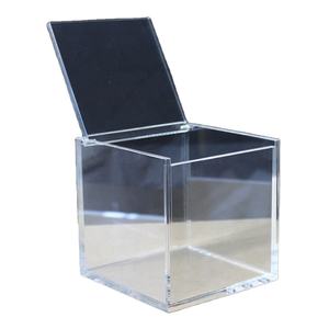 Caja cuadrada de acrílico transparente, tapa renovada, caja de lujo, venta al por mayor - Product Image 1