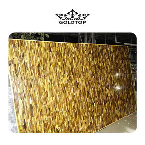 Dalles polies en pierre œil de tigre semi-précieuse, écologiques et modernes TMZ, pour comptoirs, revêtements de sol de hôtels et villas, et décoration murale - Product Image 1
