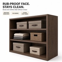 Panneau MDF mélaminé résistant à l'humidité de 15 mm, panneau de fibres à haute résistance pour étagères de placard et supports de rangement