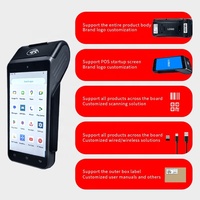 Terminal de paiement portable authentifié JR SP580 avec lecteur d'empreintes digitales, impression de reçus, tout-en-un