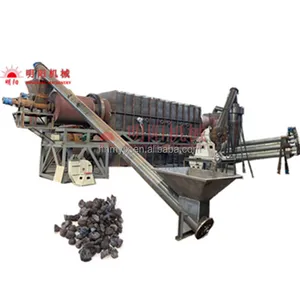 Agriculture seeds pecans macadamia nuts shell wood fine particle charcoal burner circular carbonization machine oven kiln