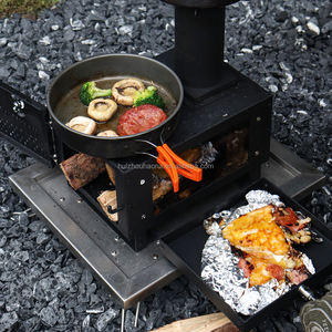Poêle à bois multifonction Portable Camping Outdoor <span class=keywords><strong>Pizza</strong></span> BBQ Stove avec four - Product Image 2